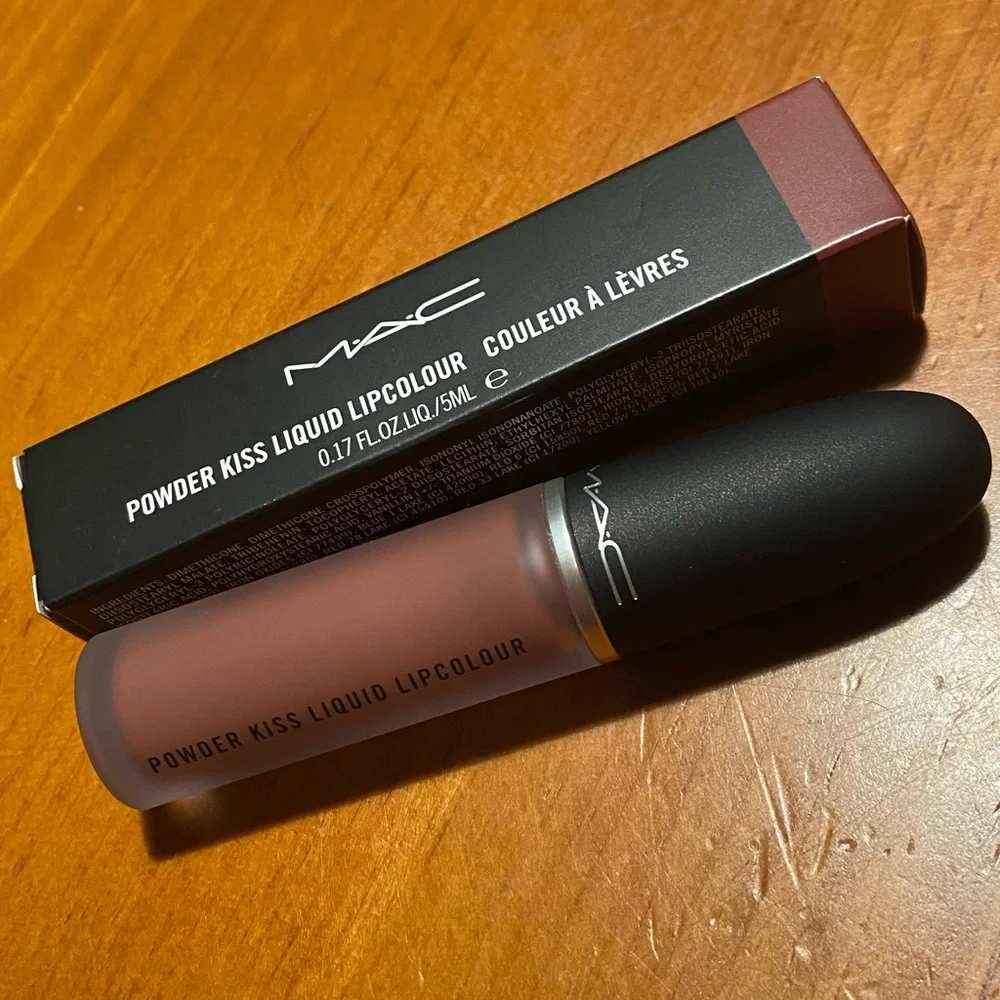 MAC Powder Kiss Liquid Lipcolour Over the Taupe